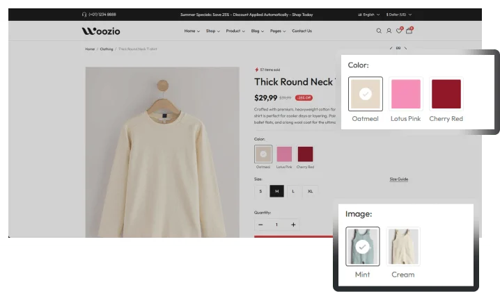 Product Variant Swatches